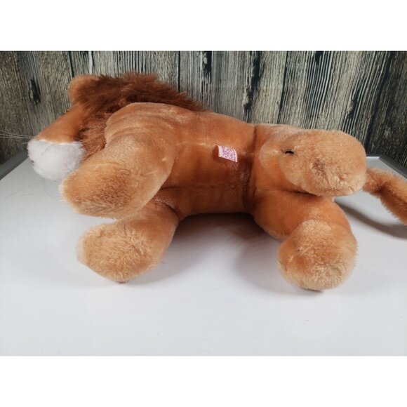 Free Standing Plush Lion Dakin Fun Farm Stuffed Animal Korea Vintage 1980 - Picture 5 of 9